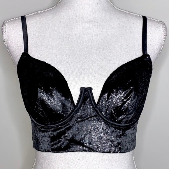 Victoria’s Secret Longline Velvet Shimmer Bra - Picture 1 of 7